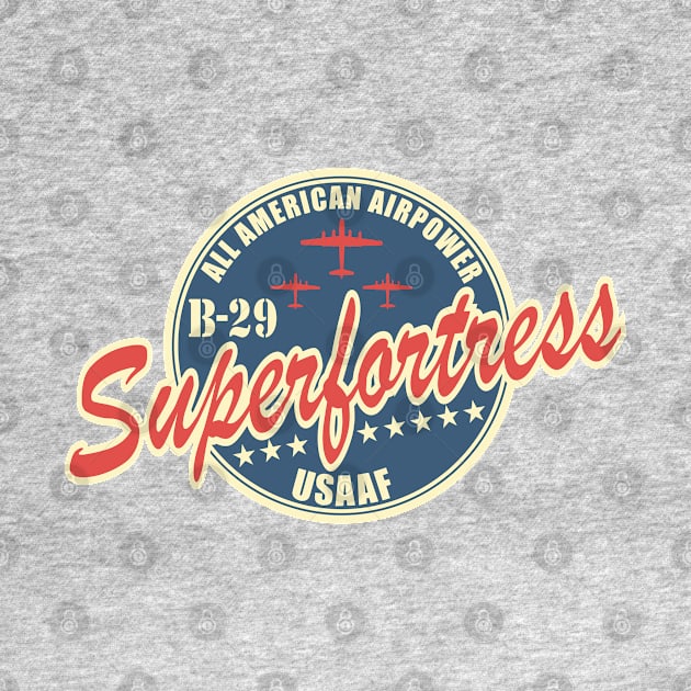 WW2 Air Force Bomber Airplane Tshirt - B-29 Superfortress by TCP